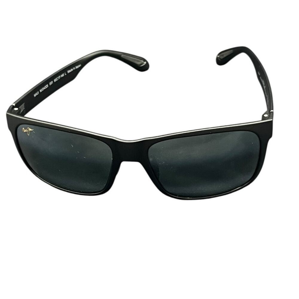 Maui Jim Red Sand polarized rectangular sunglasses Matte Black MJ0432S-001
